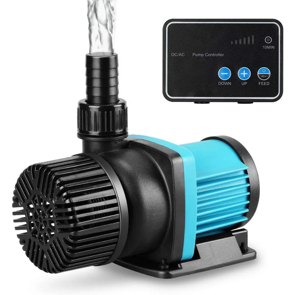 1850GPH 55W16FT Aquarium 24V DC Water Pump with Controller, Submersible and Inline Return Pump for Fish