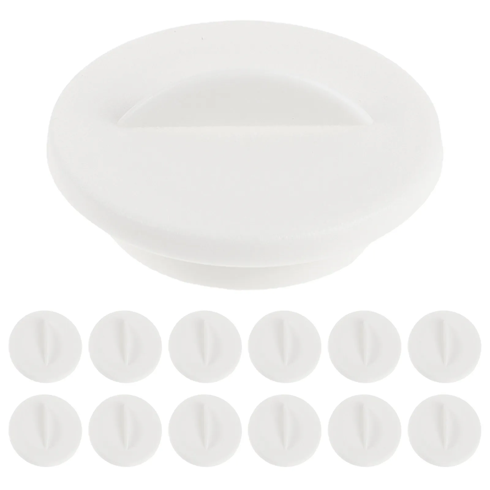 24 Pcs Hydroponic Garden Covers 1.5 Inch White Spacer Caps Grow Accessories Hole Round Deck Opening Plant For Growing System