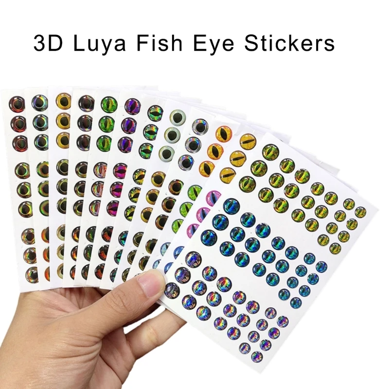 Simulation Fishing Baits Eyes Sticker 4 Size with Realistic Fish Eyes Designs For Freshwater Saltwater, Attracting Fish