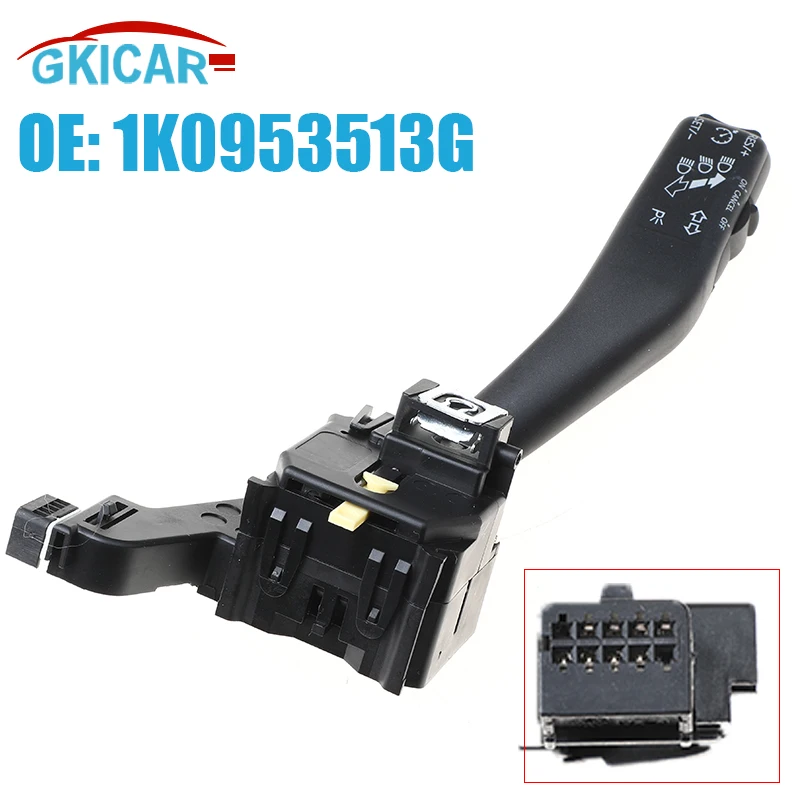 1K0953513G 10 Pins Headlight Cruise Control Switch For VW Jetta Golf 5 6 MK6 GTI MK5 Tiguan Rabbit