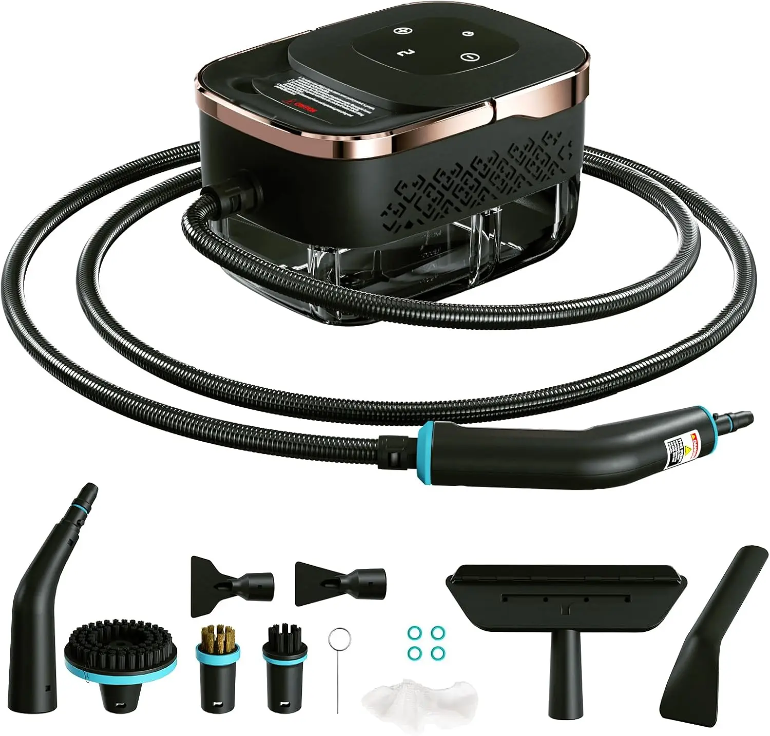 Tragbarer Dampfreiniger mit Ersatzköpfen für Heim- und Autodetaillierungen – entfernt Schmutz, Fett, Fugenmörtel, Fliesen, Böden