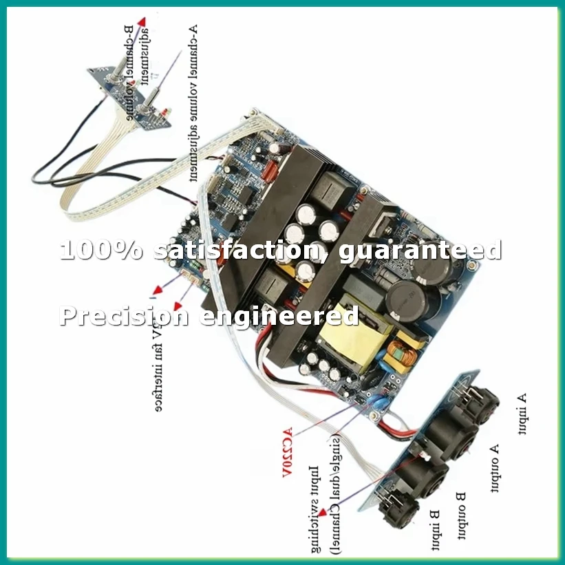 

New IRS2092 Stereo Digital Amplifier Board 500W+500W Dual Channel Audio Amplifier with Volume Adjustment-A86Z
