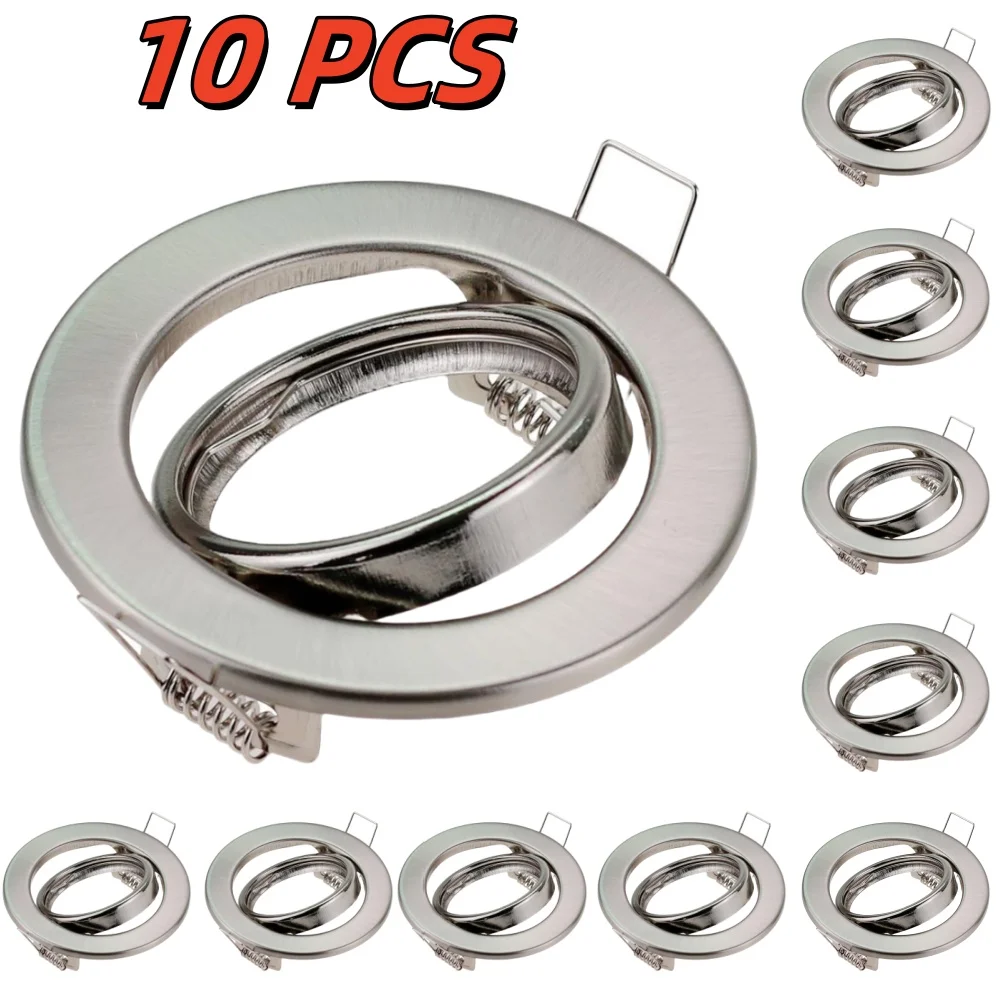 JOYINLED Recessed Downlight Housing Round 70mm Cutout GU10 Holder Iron Base 10PCS LED Ceiling Light Accessories for Installation