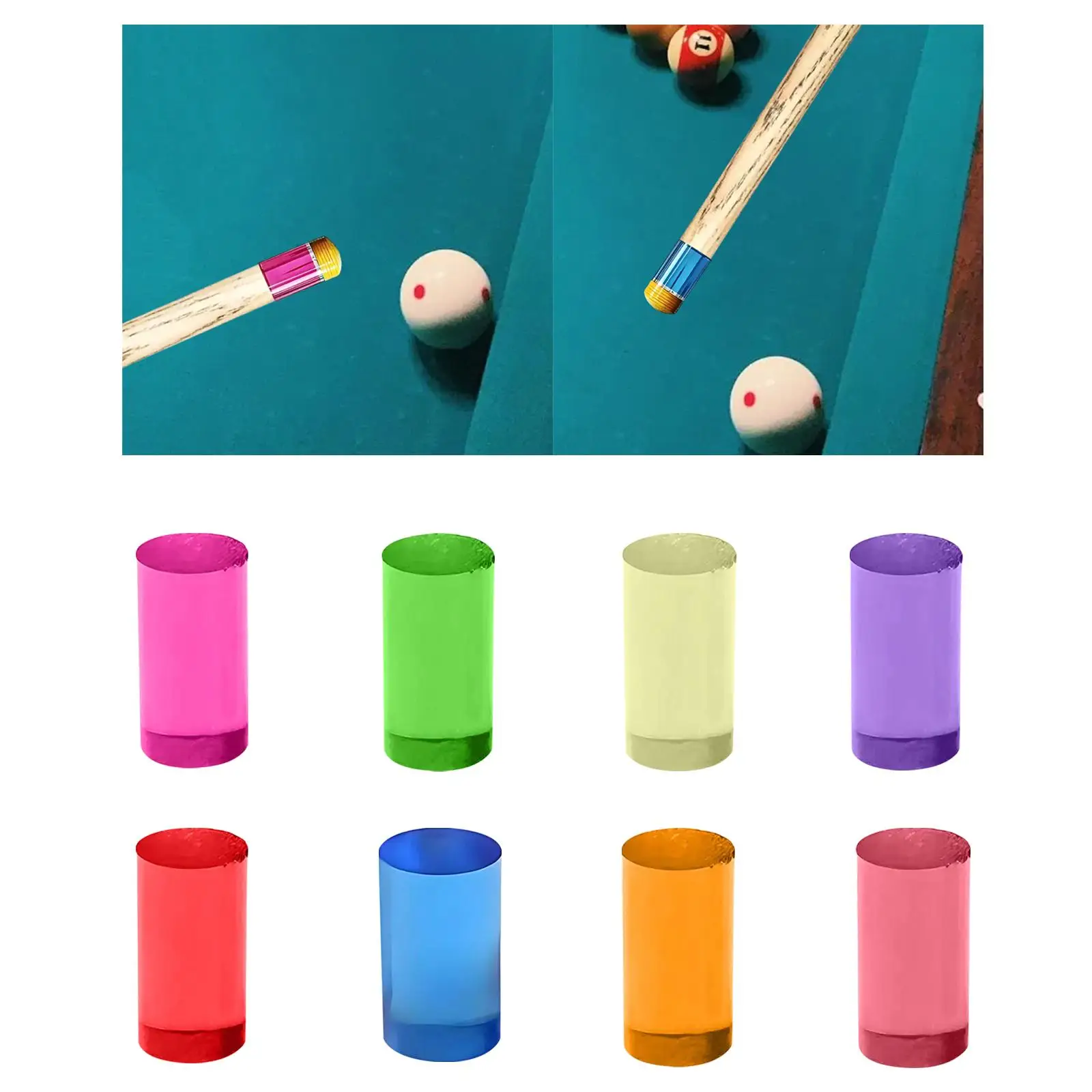 

Наконечник для бильярдного кия, акриловый наконечник для бассейна, простой в установке, высокопроизводительный портативный наконечник для бильярдного кия, аксессуары для бильярда