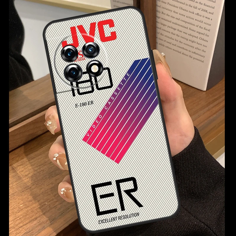حافظة شريط VHS ريترو لهاتف OnePlus 12R 13R 10R 10T 8T 13s 13 12 11 10 Nord CE 5 2 3 4 Lite N10 N20 N30 Funda