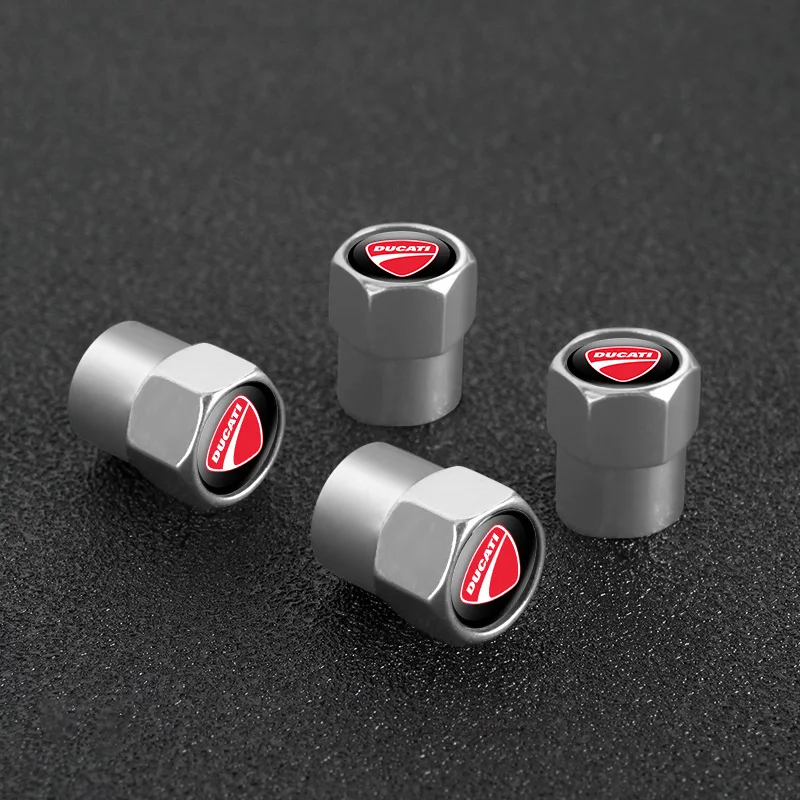 4PCS Aluminum Car Dustproof Cap Tire Wheel Stem Air Valve Cap for Ducati Monster Panigale Diavel Superleggera Scrambler 950 959