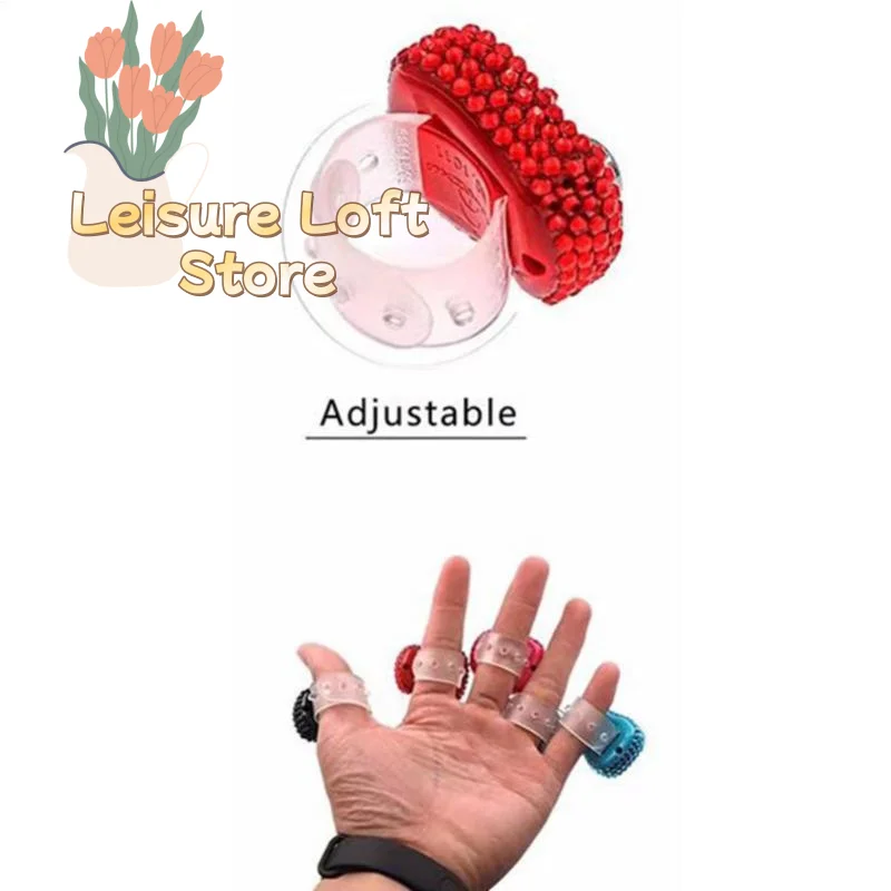 Digital Finger Tally Counter Kid Friendly LCD Resettable Flower Print for Prayer Sport Homework Counting