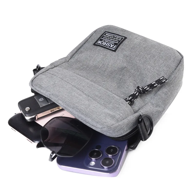 メンズサッチェルファッションオックスフォード布ショルダーバッグメンズカジュアル斜めクロスオーバーファッションハンドマシン小さなスクエアバッグ