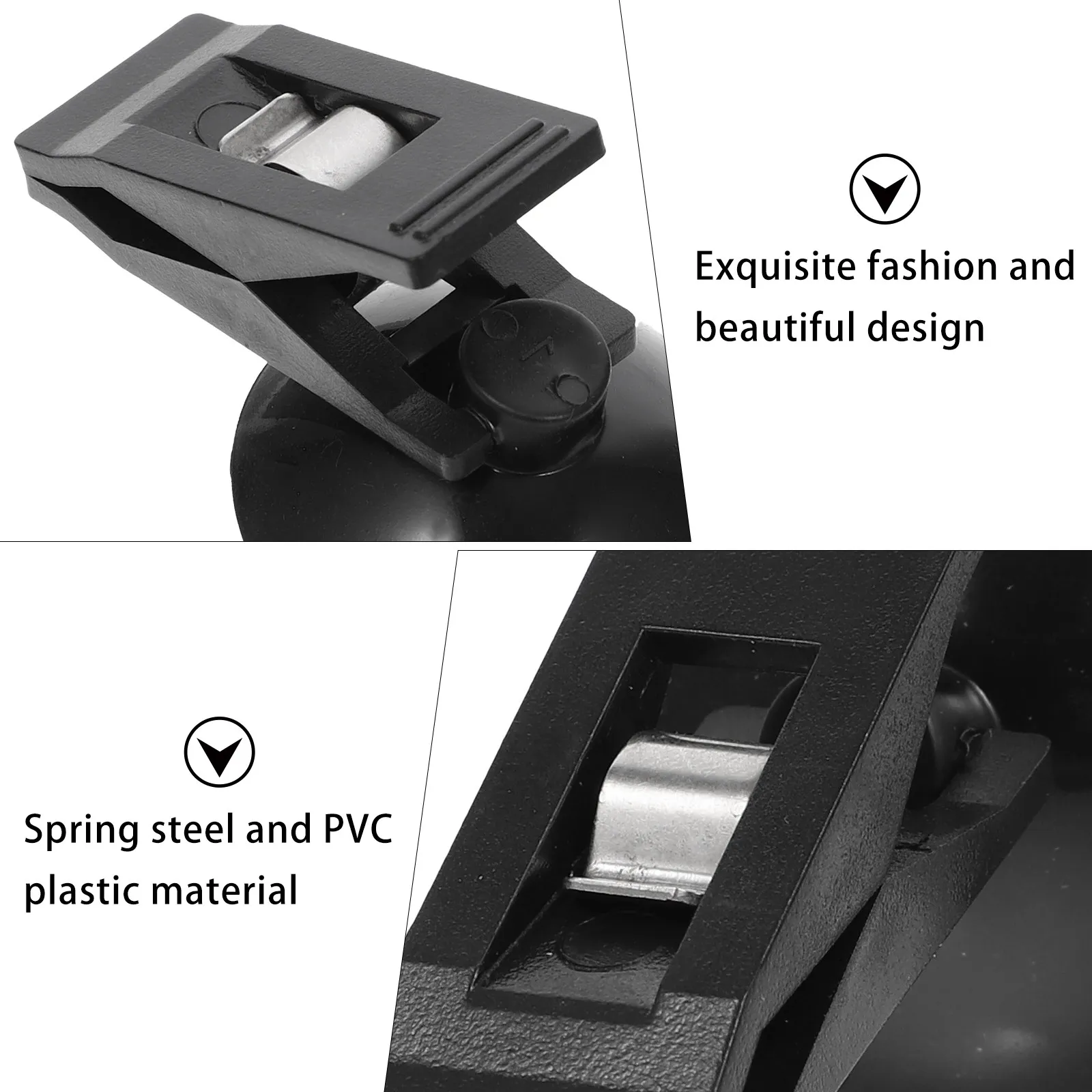 4Pcs Car Suction Cup Clamp Ticket Cards Storage Clip Mounts on Window Extra Space Stylish Safe Wear Resistant