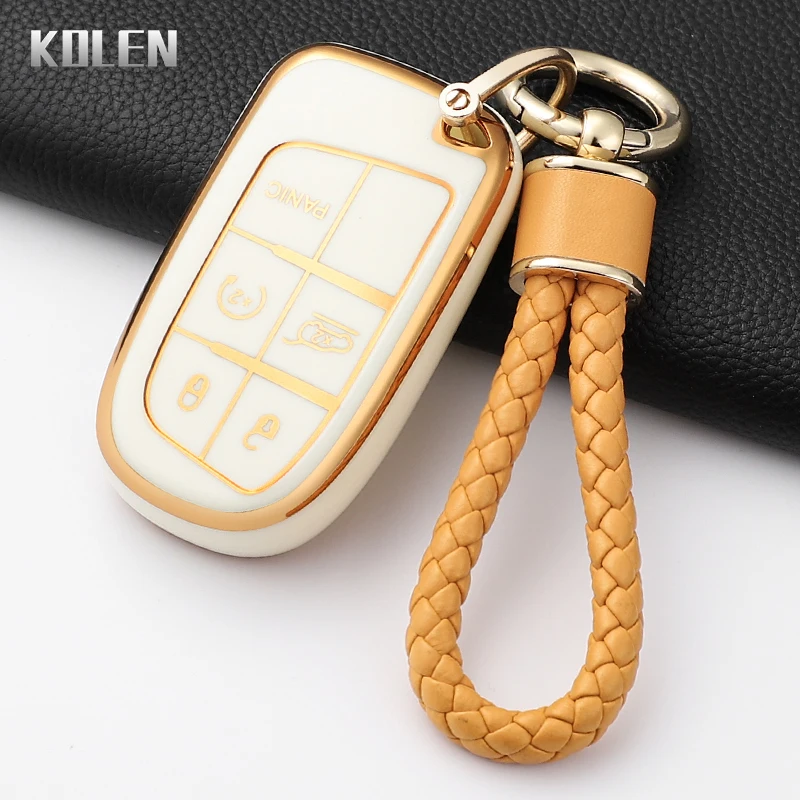 Mode TPU Auto Schlüssel Fall Abdeckung Für Jeep Renegade Frand Cherokee Dodge Journey Ladegerät Chrysler 200 300 300 5 Tasten Schutz