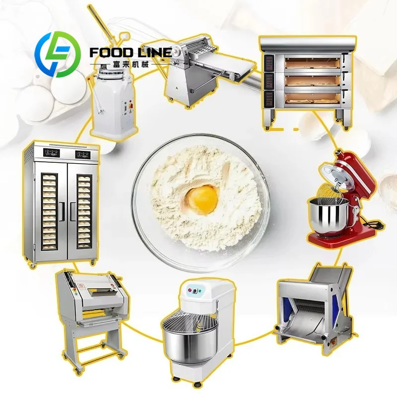 Commercial Bakery Equipment With Hot Air Oven Produce Toast Bread Sandwich Loaf System Bakery Training School Factory Outlet