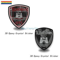 3D Crystal Sticker Epoxy Dome Black Shield Motorcycle Car Silicone Parts Hub Cover Sticker Trolley Case Laptop PVC Decal