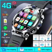 4G LTE Smartwatch 2024 Android os GPS Video Voice Wi-Fi Call Messaging HD Dual Cameras 4G Sim Card WIFI Men's Smart Watch 2024