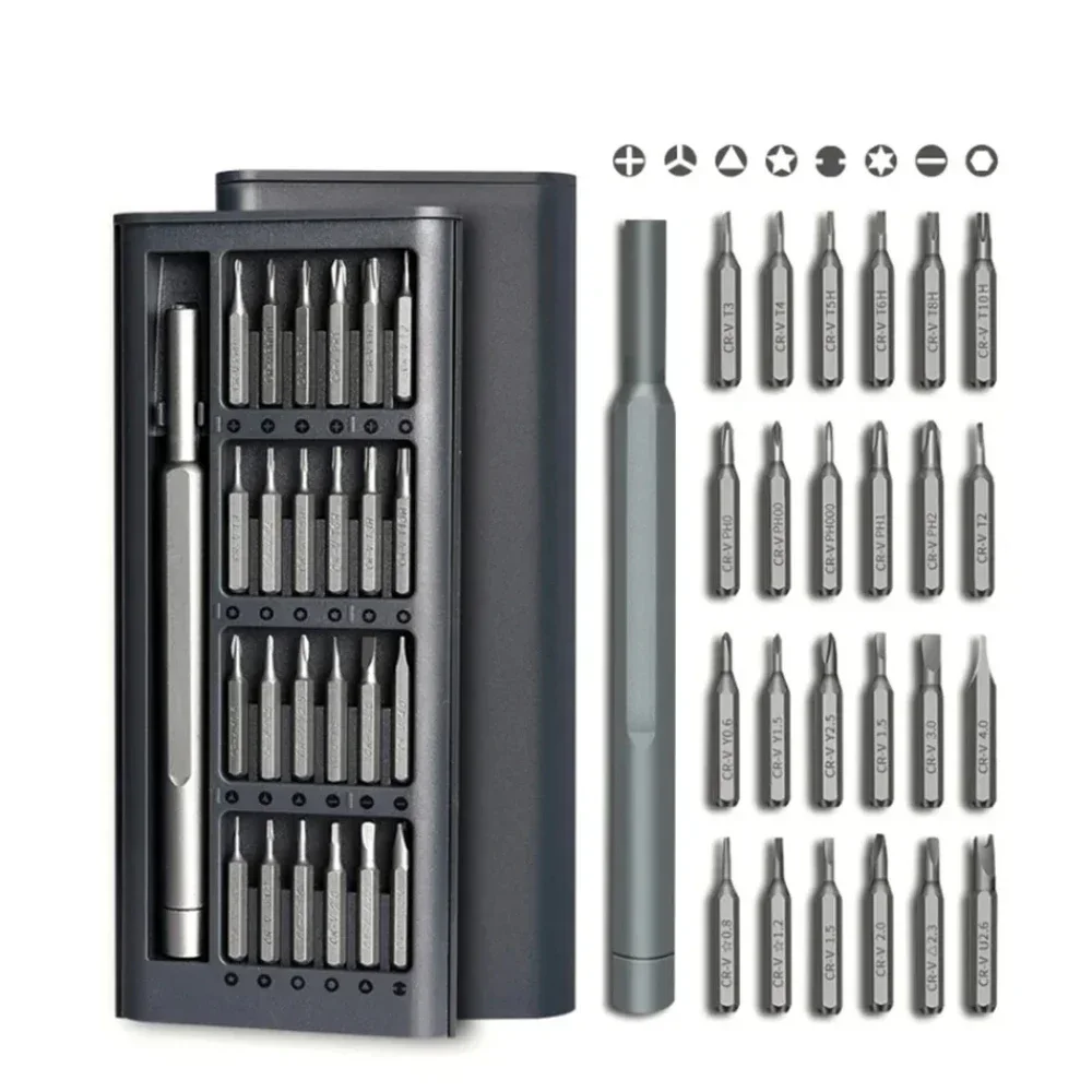 Magnetic Precision Screwdriver Set, Ultra-portable 24-in-1 Mini Pocket Screwdriver Set for Mobile Phone /PC/Came