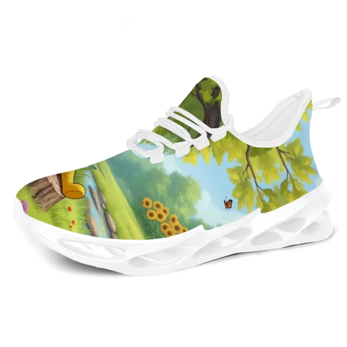 أحذية جديدة للوالدين والطفل مع أحذية مسطحة خفيفة الوزن ذات رسوم متحركة ديزني ميكي ويني ذا بوه وهالو كيتي