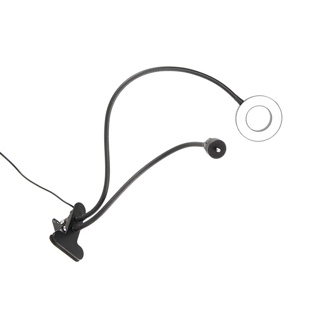 

1Pcs Clip-on Fill Lamp USB Powered Portable Selfie Supplemental Desk LED Ring Light Fill Lamp Clip on Ring Light
