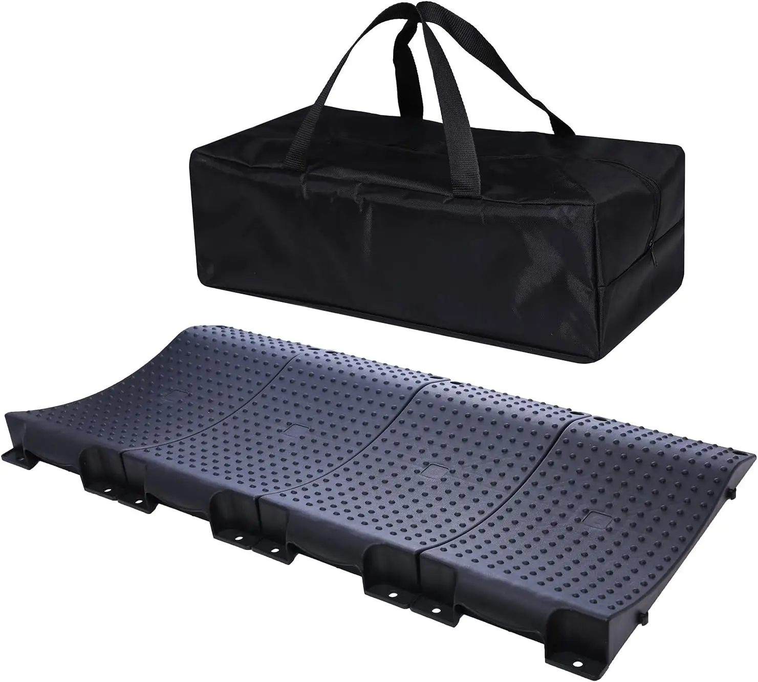 

Anti-Slip Tire Ramps for Vehicle Storage, Prevents Flat Spots with Durable Design, 4-Pack Black