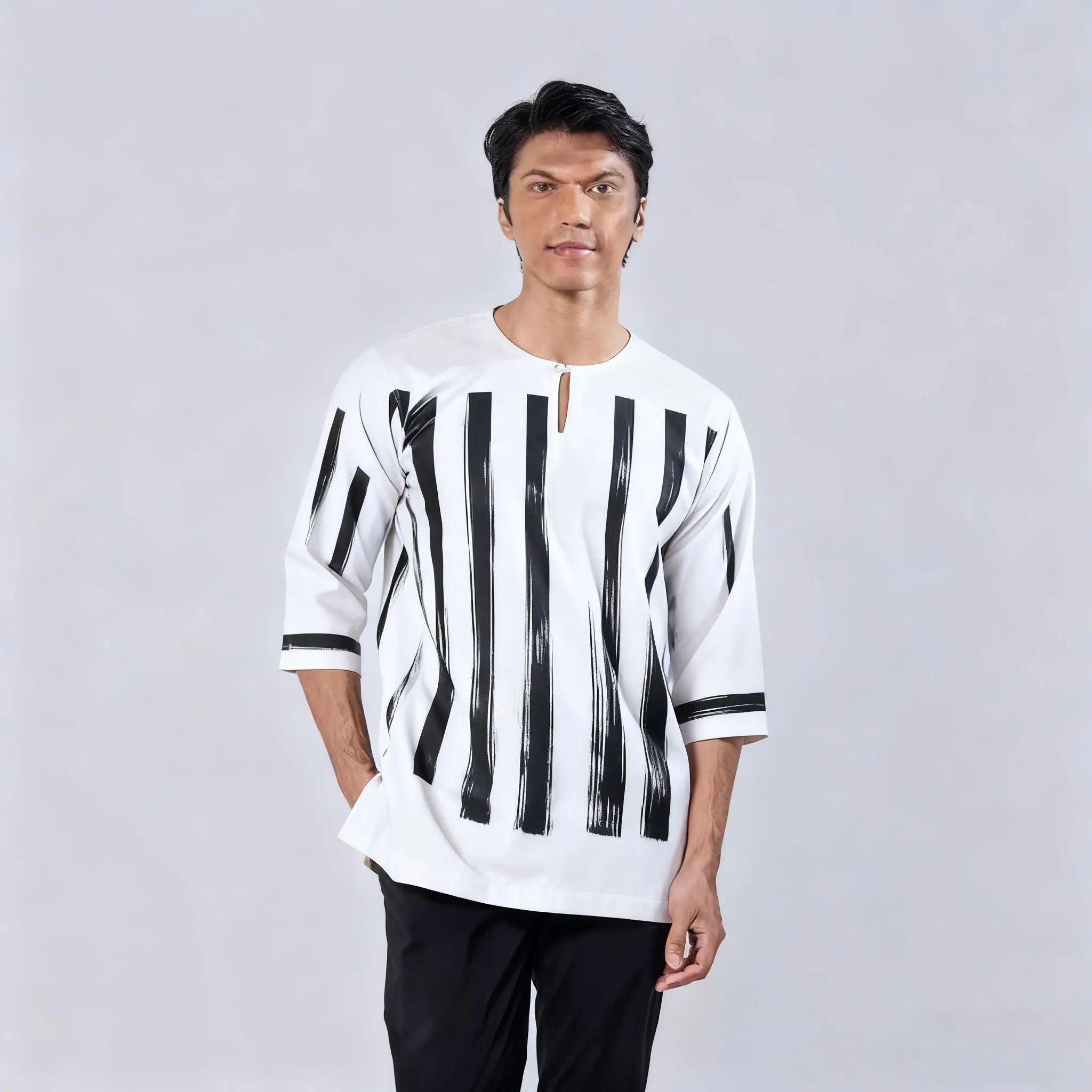 

Мусульманская мужская одежда с этническим принтом в национальном стиле, свадебная одежда, классические футболки с короткими рукавами, исламская мужская исламская одежда, мужская одежда ﻿