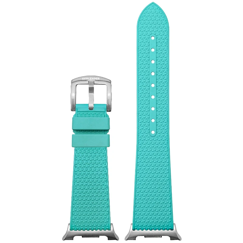 الفاخرة فلوروروبر حزام لسامسونج غالاكسي Watch8 الكلاسيكية 46 مللي متر الرياضة لينة الفرقة ل غالاكسي ساعة 8 40 44 مللي متر اكسسوارات سوار