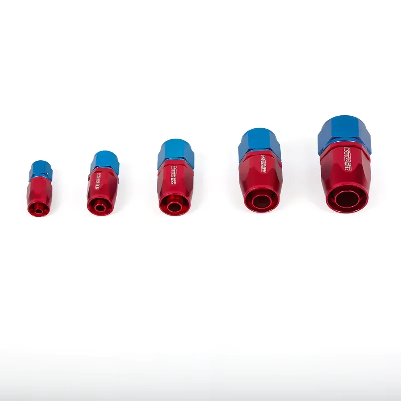 BattleBee Oil Fuel Gas Line Hose End Tube Adaptor AN12/AN16/AN20 RedBlue Angle 0°/45°/90°