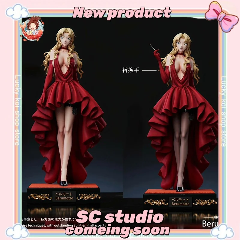 

HOT-Presale 31cm Detective Conan Anime Figures Berumotto Figures Vermouth PVC sexy girl Collection Model Christmas Gifts Toys