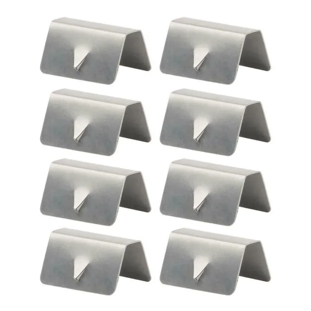 12pcs Car Wind Rain Deflector Clips Stainless Steel Wind Rain Deflector Channel Metal Retaining Clips Window Deflectors Parts