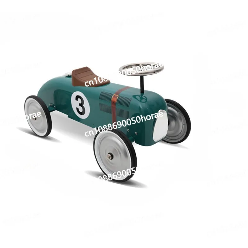 

Nordic Bobby Car Retro Metal Parent Child Restaurant Toy Car Four Wheel Scooter Children's Room Photo Props