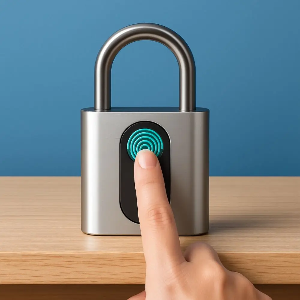 

Portable Keyless Fingerprint Lock USB Charging Waterproof Smart Padlock Zinc Alloy Anti-theft Electronic Door Lock House Unlock