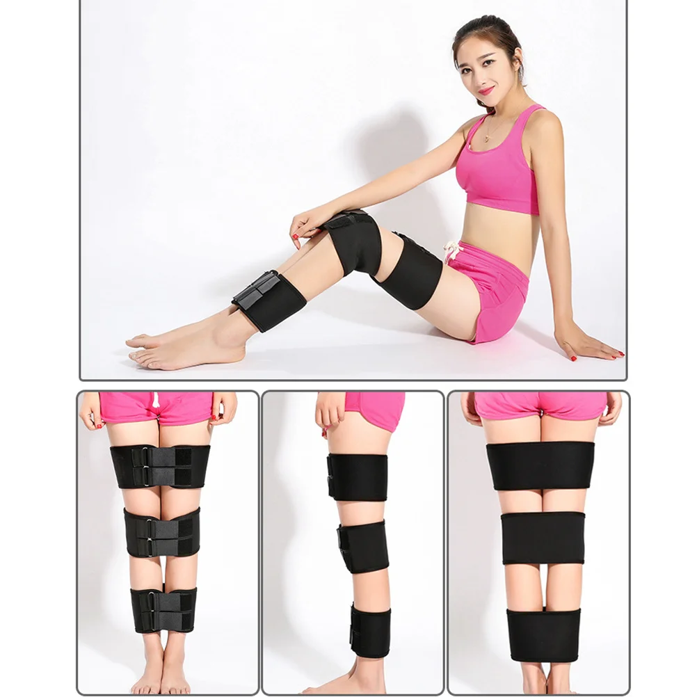 

3Pcs Legs Posture Corrector Belt Bow-Legged O-Type X-Type Leg Correction Support Xl Black Pad Strap Comfortable