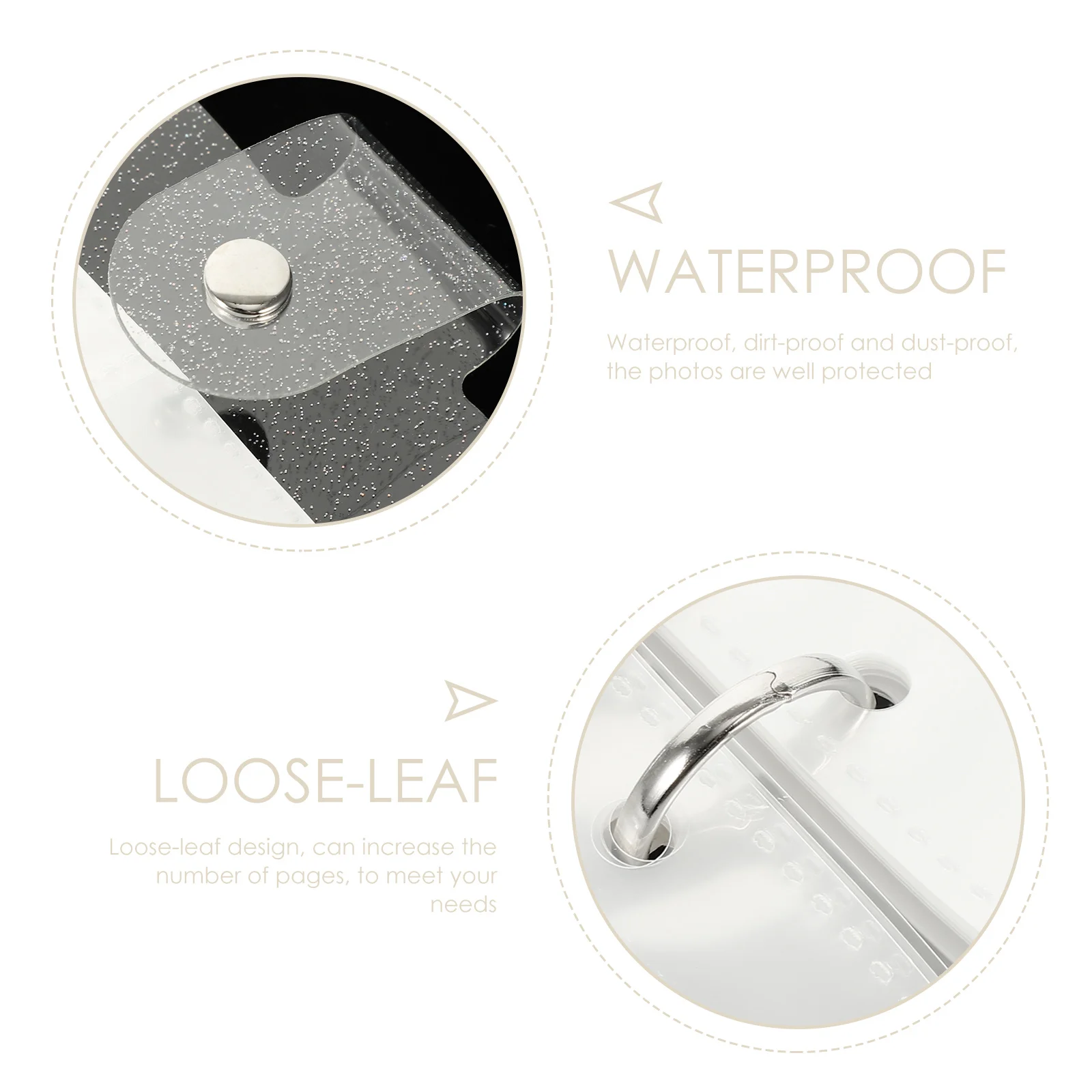 

1Set Photo Album Inner Pages Transparent Large Capacity Loose Leaf Photocard Holder Household Photo Book Multi Function