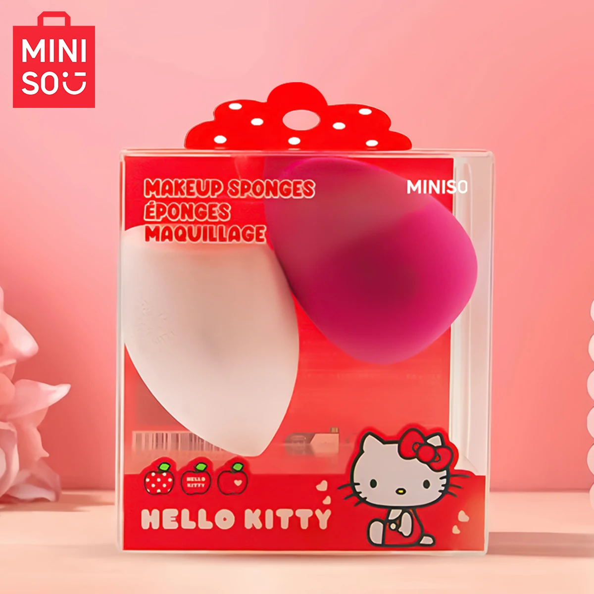 MINISO HelloKitty Apple Season Collection Makeup Egg 2-pack spons poederdons droog nat combinatie
