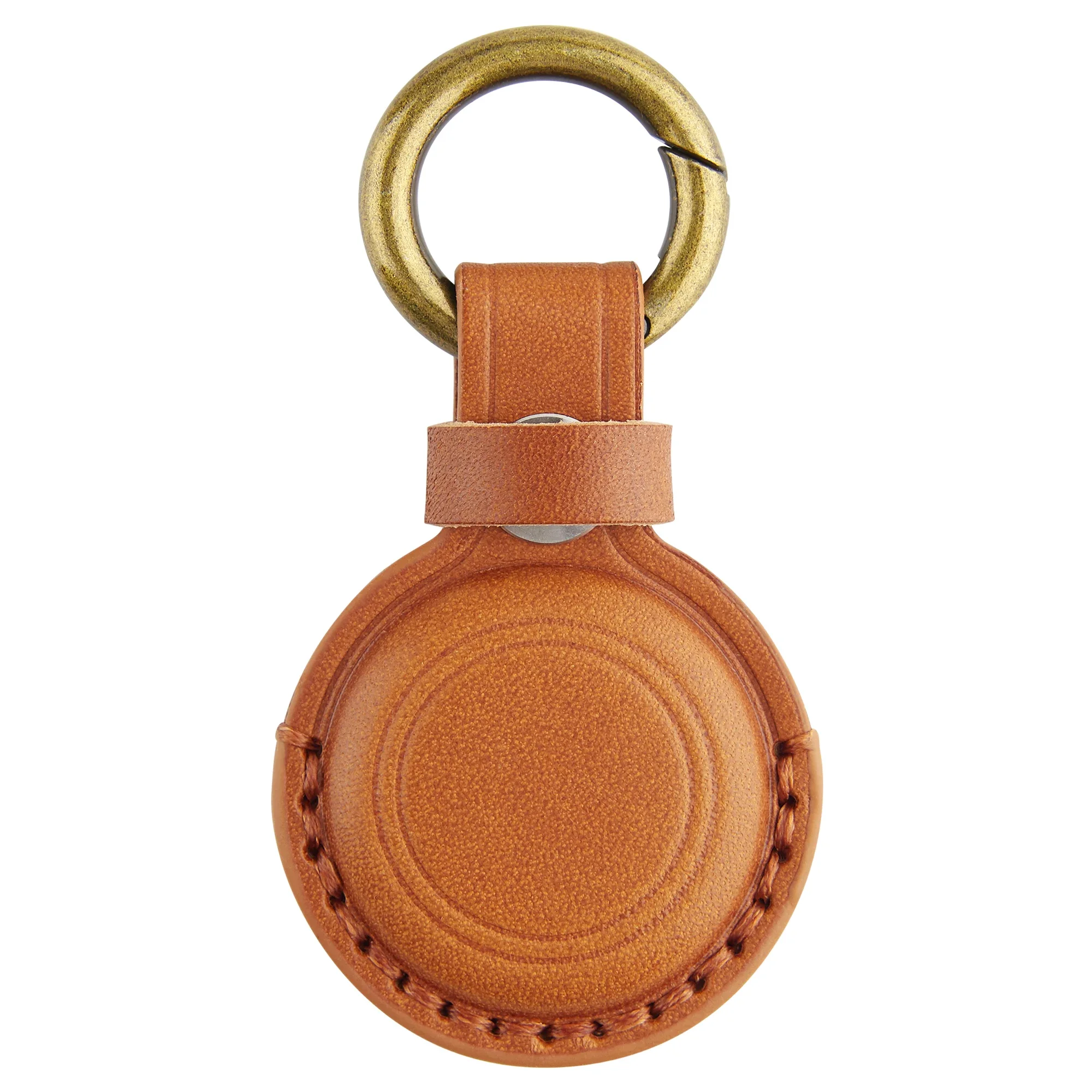 1pc Genuine Leather Apple AirTag Case | Anti-Lost Keychain Holder Protective Cover Tracker Accessories