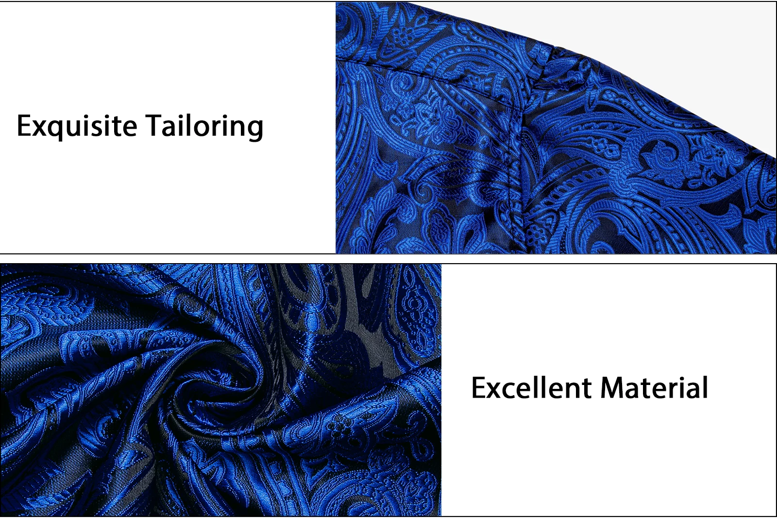 Mens Club Wear Blue Silk Shirts For Man Fashion Singal Breasted Spring Autumn Floral Long Sleeve Ajustable Cuffs Male Clothing