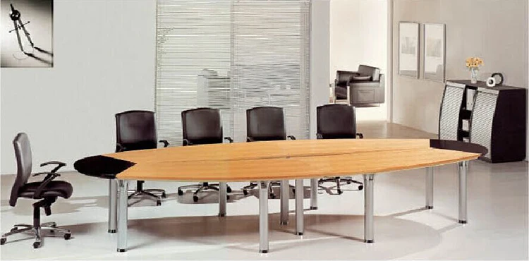 Hot Sell Modern Solid Wood Office Furniture Meeting Room Conference Table Business Negotiation Desk Customized Green Material