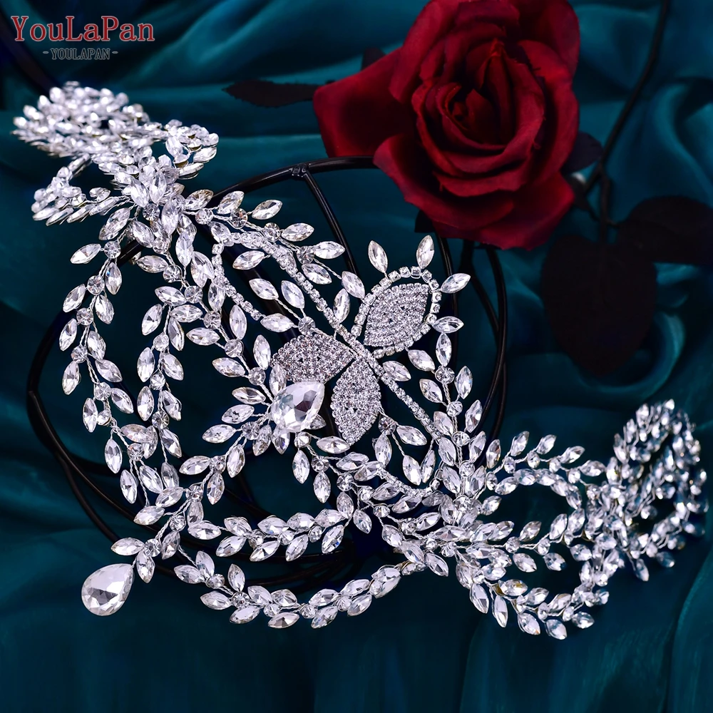 

YouLaPan Luxury Crown Headband Sparkling Rhinestone Bridal Headwear Wedding Jewelry Fashion Women Hair Accessories Gifts HP457