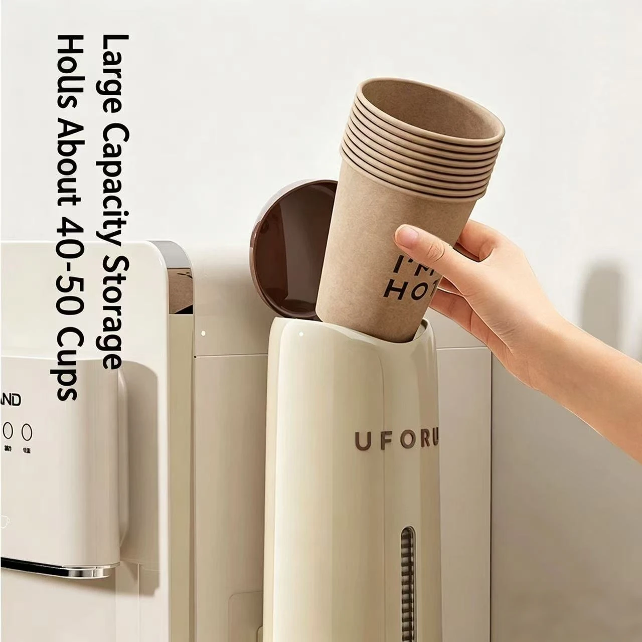 No‑Drill Suction Paper Towel Holder, Wood‑Grain ABS Wall‑Mount Rack for Kitchen Bathroom