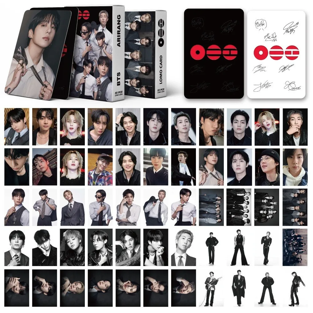 55Pcs BTS Lomo Cards RM JIN SUGA J-HOPE JIMIN V JUNGKOOK HD Photocards Kpop Idol Photo Cards Fans Collection Gift Postcard - view 5