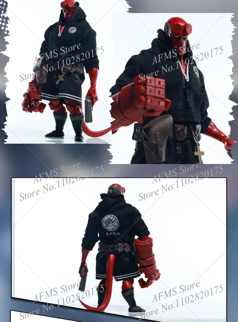 1/12 Scale Collectible Figure Hellboy เสื้อกีฬา T เสื้อกางเกงขาสั้น Fit 6 นิ้ว 1000 ของเล่นผู้ชายทหาร Action Figure Body ตุ๊กตา