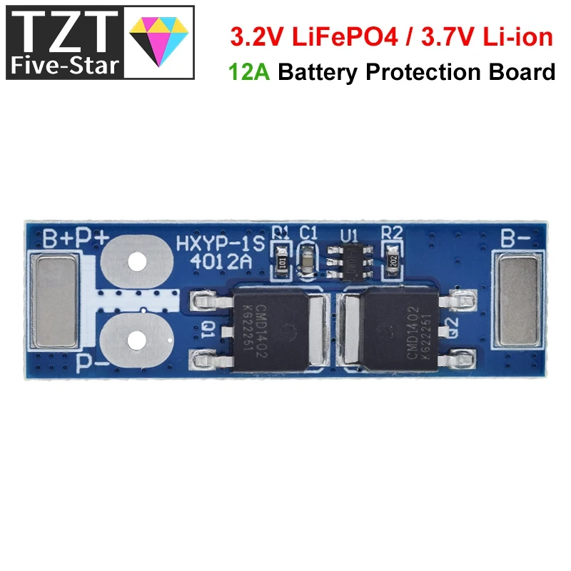 1S 12A 3.7V Li-ion / 3.2V Lifepo4 18650 Battery Charging