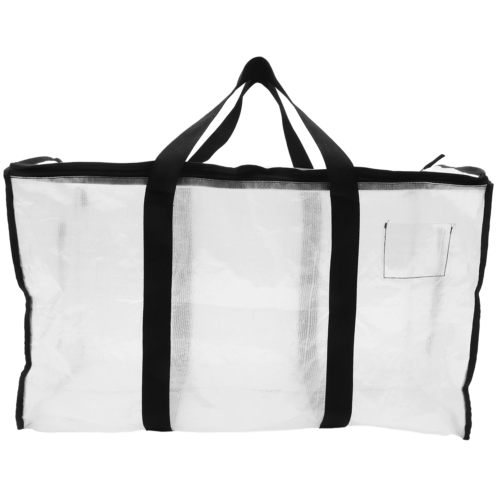 Foldable Storage Bags Large Capacity Moving Tote Boxes Clothes Packing ganizer Household Quilt Bag PE Material Transparent