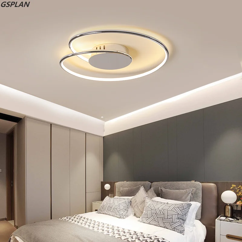 Cromo/banhado a ouro Lustre LED moderno, usado para fixação de 90-260V Luminárias Lustre Em Salas, Quartos, Estudo, E