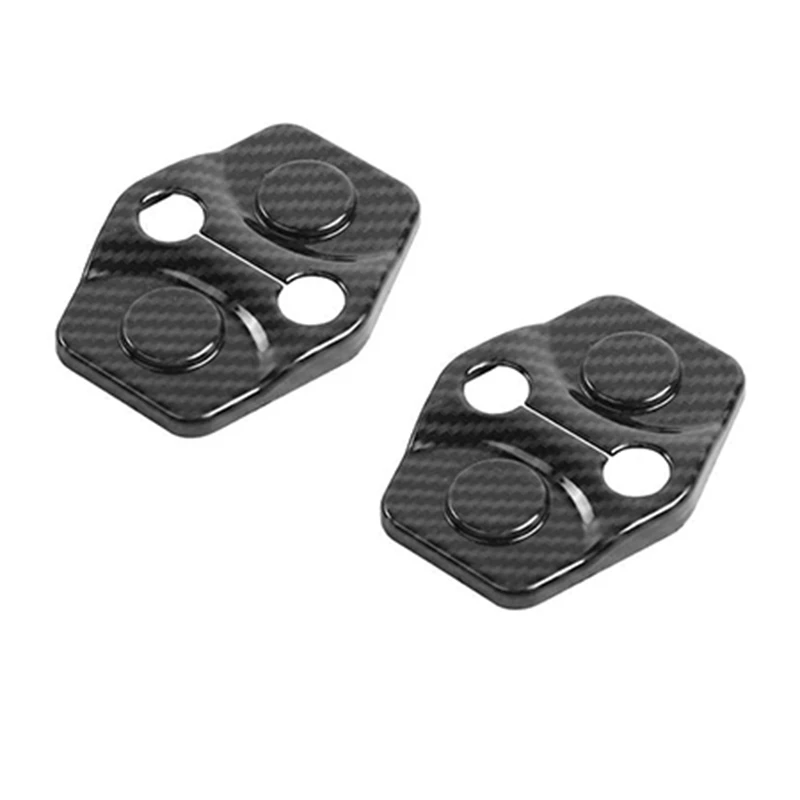 for Challenger Door Lock Buckle Covers Protection Trim for Dodge Challenger 2012-2020, Carbon Fiber