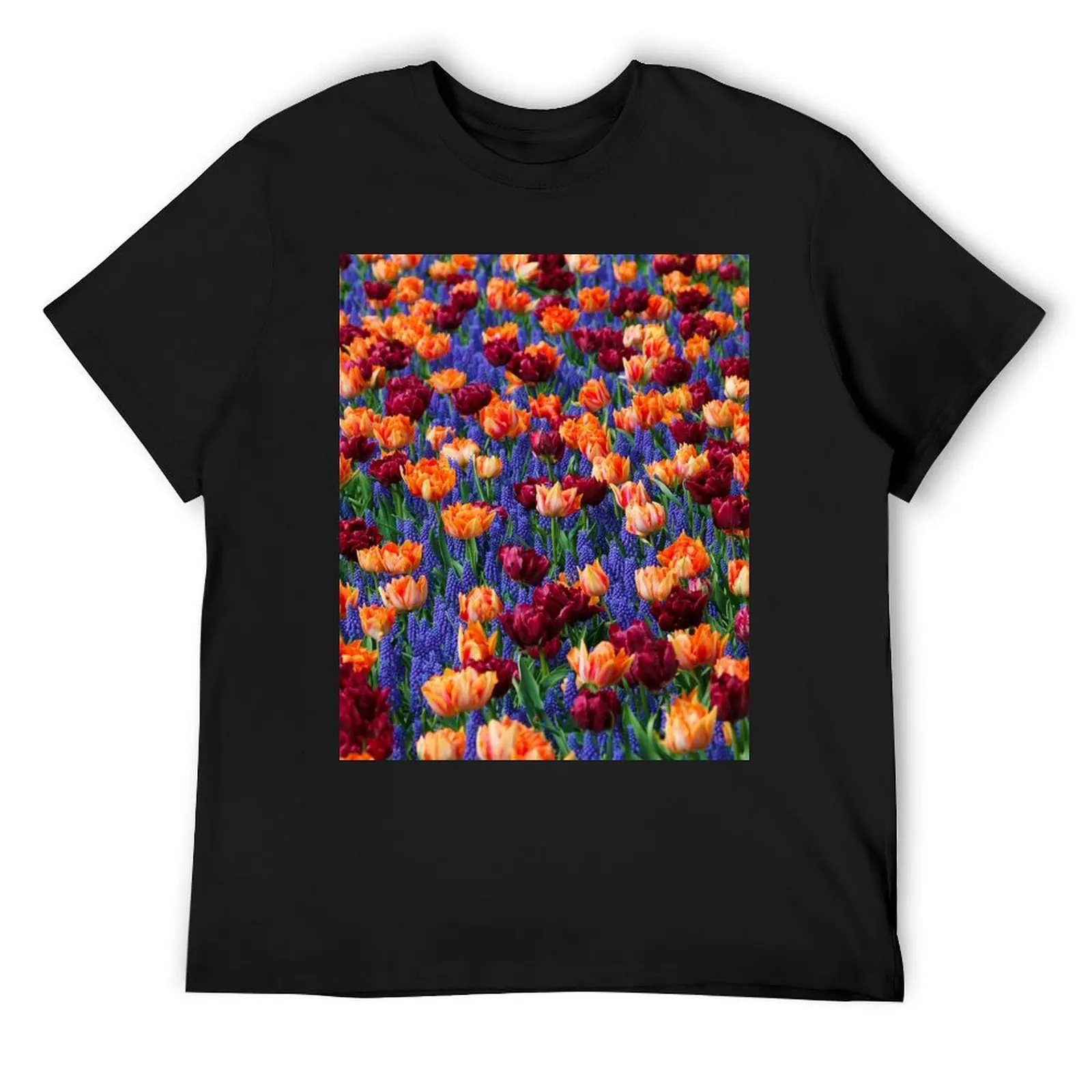 Colorful flower meadow T-Shirt for a boy anime figures men t shirts