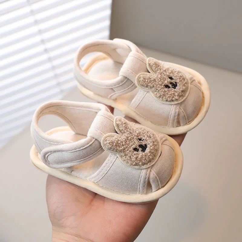 Cute Baby Shoes Cartoon Bear sandali Casual 0-18M ragazzi e ragazze scarpe primo passo suola morbida leggera