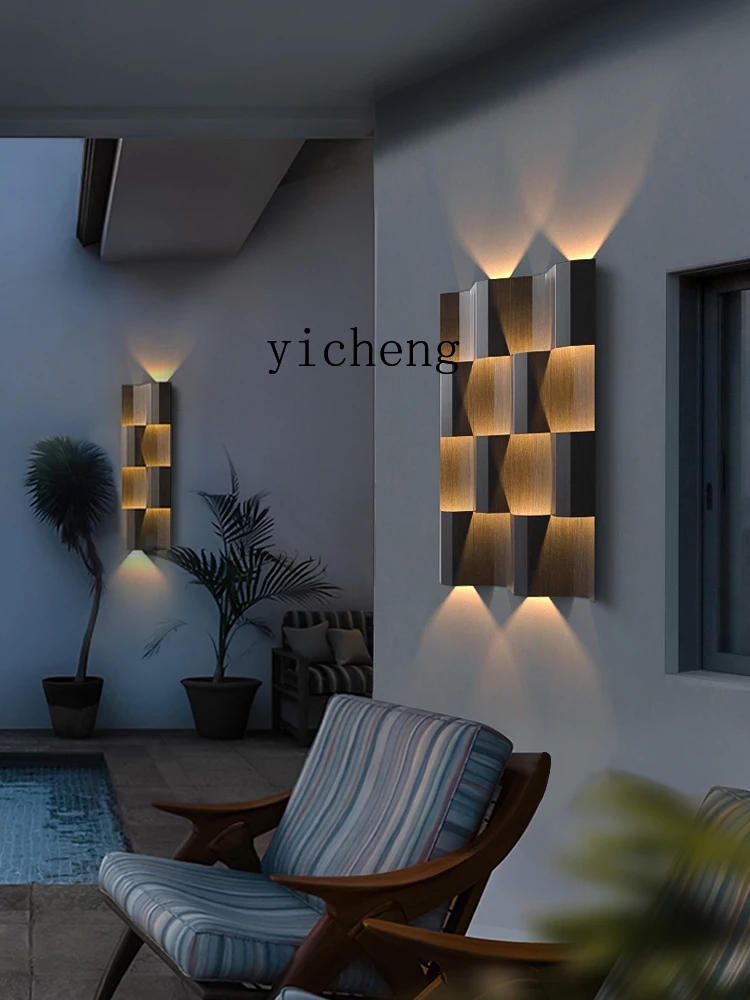 ZC-Applique Murale Solaire Imperméable, Luminaire d'Extérieur, Idéal pour un Jardin, une Villa ou un délégations