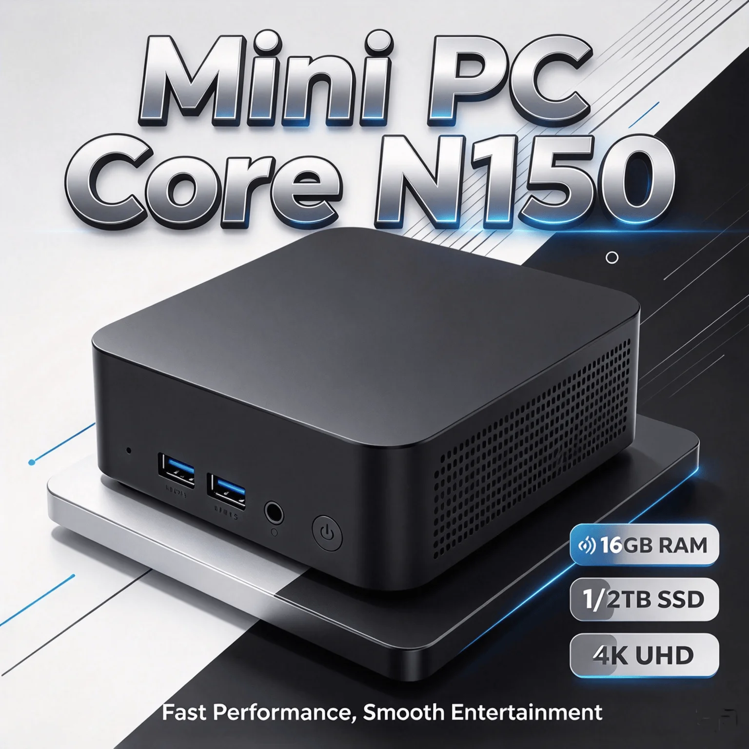 Intel N150 Mini PC 16GB 1TB 2TB SSD WiFi 6 Triple 4K Compact Desktop for Office Study Home Cinema Max Pro Ultra