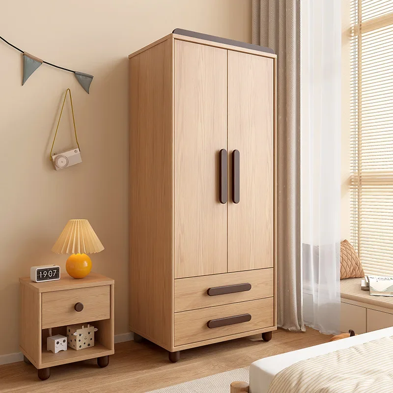 Multilayer board wardrobe Modern simple two-door three-door swing-open door wardrobe Size apartment children's