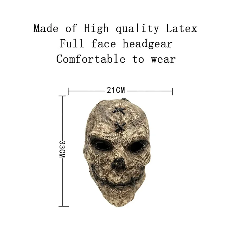 Horror Killer Skull Mask Cosplay Scary Skeleton Latex Masks Helmet Halloween Party Costume Props image 6