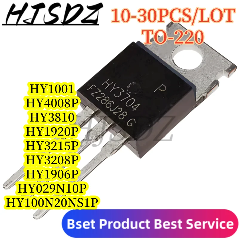 

【10-30PCS/LOT】 HY4008P HY3810 HY029N10P HY1920P HY3215P HY3208P HY1001 HY1906P HYG100N20NS1P TO-220 N-channel power MOSFET
