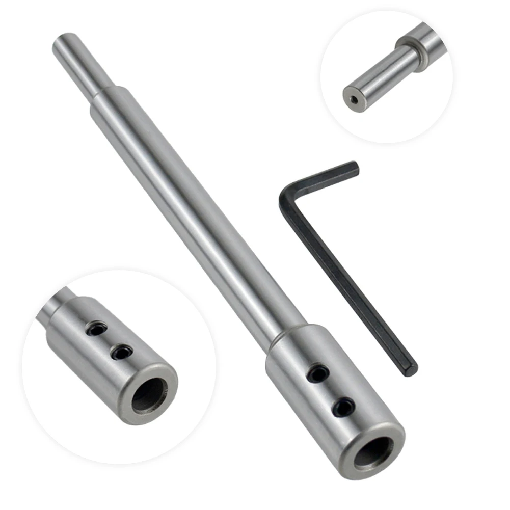 Drill Bit Extension Rod Reusable Woodworking Milling Cutter Bit Extension Chuck Router Bits for Start Deep Hole Turning